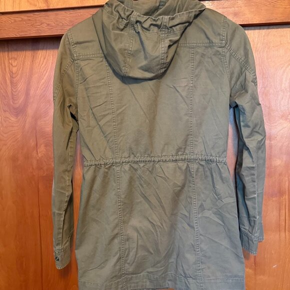 Olive Green Utility Jacket with Hood - Picture 2 of 2